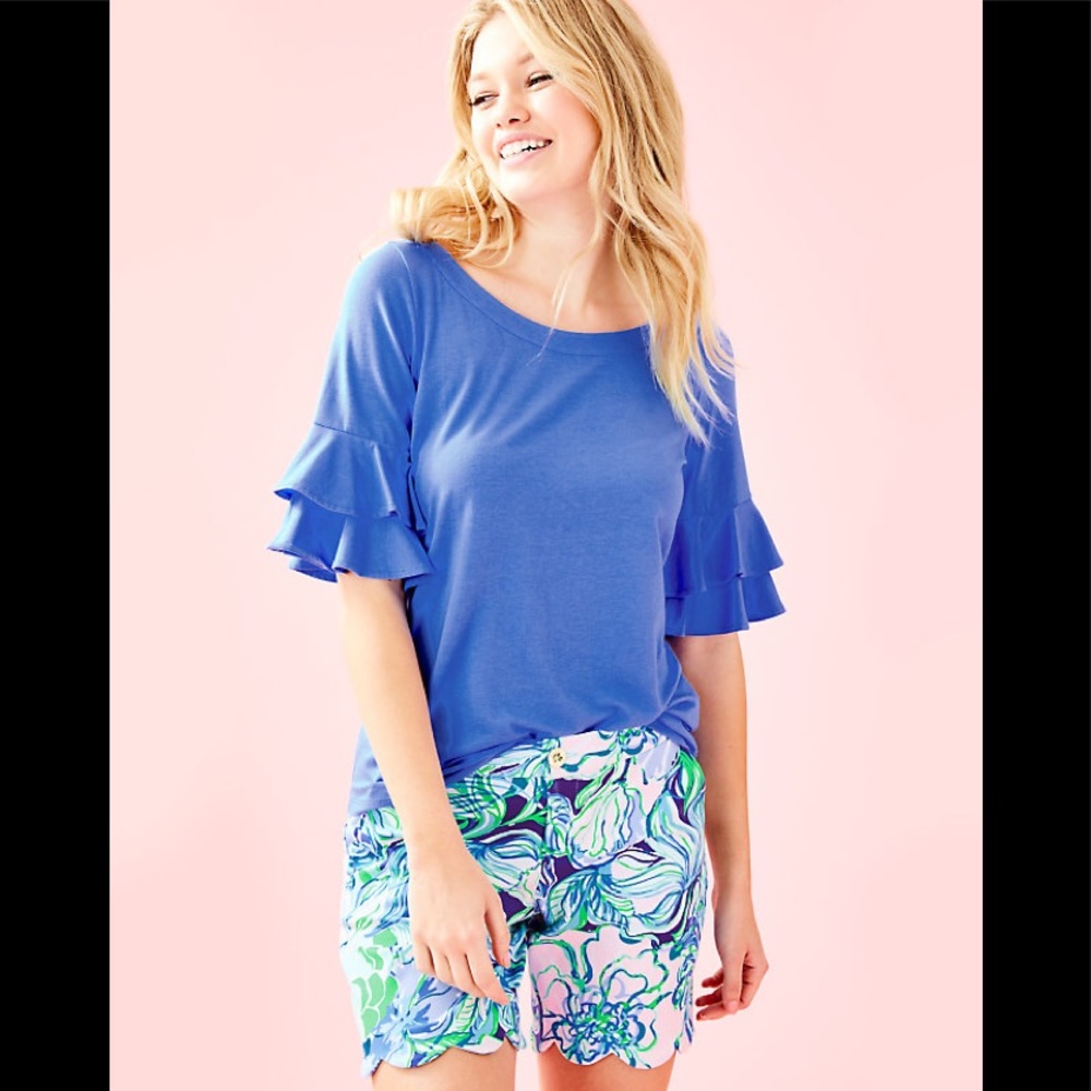 NWT Lilly Pulitzer Lula Top, Coastal Blue, M